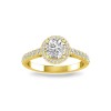 1.41 Ctw Round Diamond Pavé Halo Engagement Ring